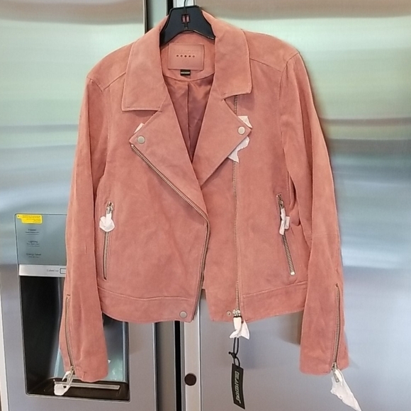 💕BLANKNYC💕 Suede Moto Jacket ~ Coral Cedar - Picture 12 of 16